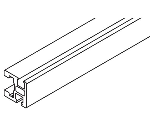 GLASS FRAME PROFILE, BOTTOM HAWA REGAL C 25, ALU ANODIZED, L= 6000 MM