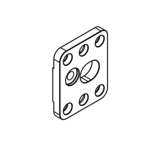 CONNECTION PLATE HAWA REGAL B 25 H/SP, ZINC DIECASTING