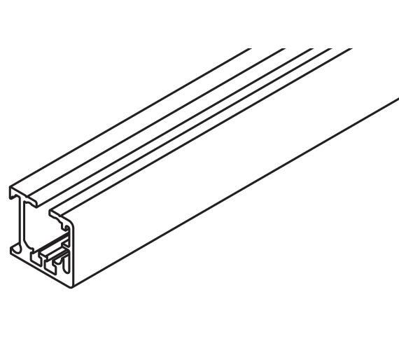 SINGLE RUNNING TRACK, HAWA REGAL B 25, ALU ANODIZED, TO CLIP ON, L= 6000 MM