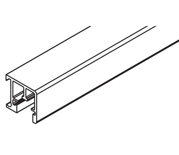 SINGLE GUIDE RAIL, HAWA REGAL B 25, ALU ANODIZED, TO CLIP ON, L= 6000 MM