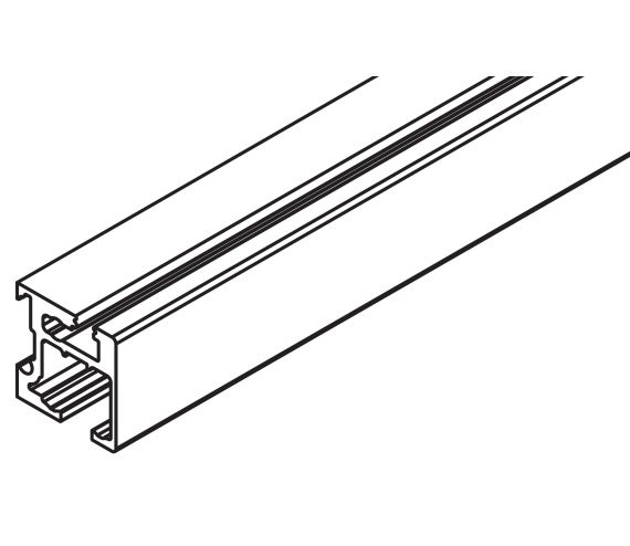 CLIP-ON SINGLE TRACK HAWA REGAL C 26, ALUMINIUM ANODIZED, L= 6000 MM