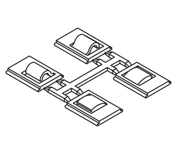 SLIDER BOTTOM GUIDE HAWA PORTA 40, PLASTIC, GRAY