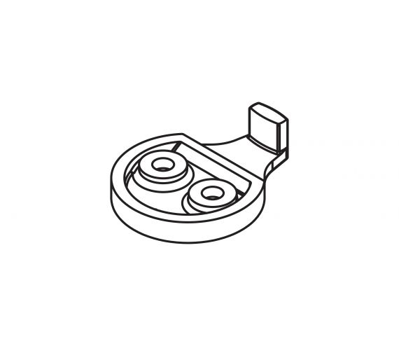 BOTTOM GUIDE HAWA CLIPO 16 H IS/FS, PLASTIC