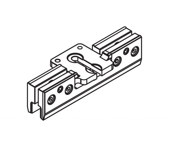 CLAMPING SHOE HAWA BANIO, ALUMINIUM, GLASS THICKNESS 6-10 MM