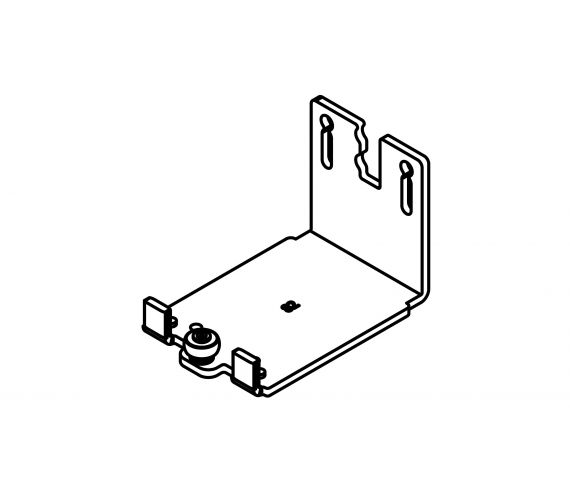 GUIDE BRACKET HAWA COMBINO, EXTERIOR DOOR, 19 MM, STEEL, ZINC-PLATED