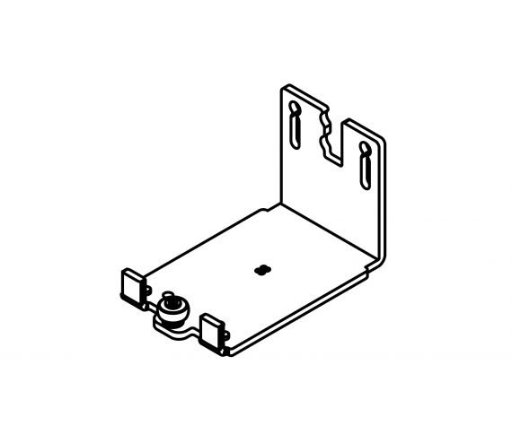 GUIDE BRACKET HAWA COMBINO, EXTERIOR DOOR, 25 MM , STEEL, ZINC-PLATED