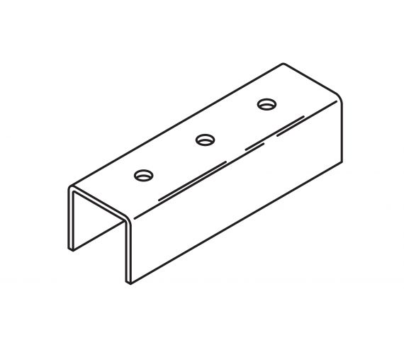 TRACK CONNECTING U-PIECE HAWA PORTA 60/100, ZINC-COATED STEEL