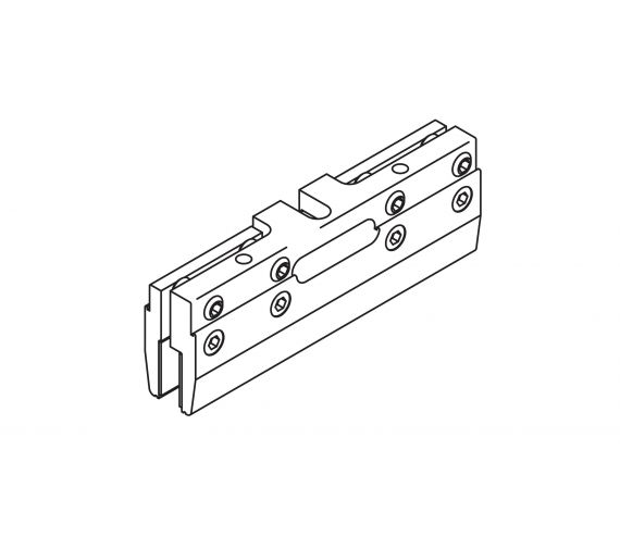 CLAMPING SHOE HAWA PORTA 100 G, ALUMINUM, GLASS THICKNESS 8-12.7 MM