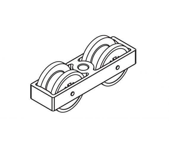 TWO-WHEELED TROLLEY, M14, PLASTIC WHEELS (TYPE JUNIOR 160)