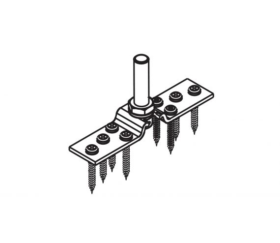 TOP FIXING PLATE, WITH BOLT M14 AND FIXING SCREWS (TYPE JUNIOR 160 A)