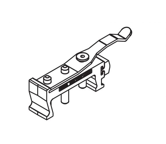 TRACK STOP WITH ADJUSTABLE RETAINER (TYPE JUNIOR 80 INOX)