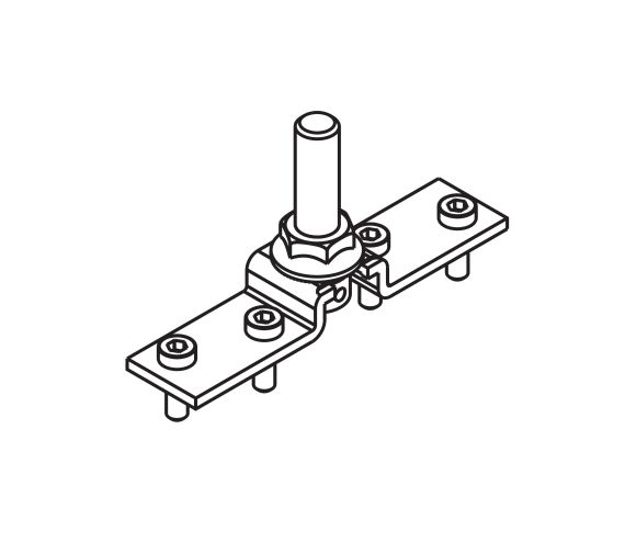 TOP FIXING PLATE, WITH HANGER BOLT M10 AND FIXING SCREWS (JUNIOR-80 M)