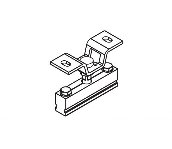 TOP-FIXING PLATE FOR STATIONARY GLASS, WITH HANGER BOLT M12, JUNIOR 80 G, JUNIOR 80 GV