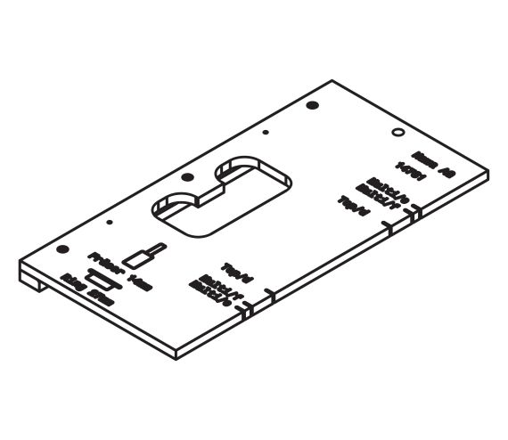MORTISING TEMPLATE FOR CUP RECESSES HAWA TOPFOLD 40 + HAWA MULTIFOLD 30