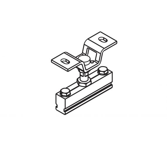 TOP FIXING PLATE FOR STATIONARY GLASS, WITH HANGER BOLT M12, JUNIOR 120 G, 120 GV