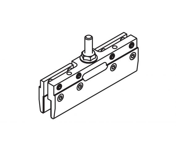 CLAMPING SHOE WITH HANGER BOLT M8, HAWA JUNIOR 40