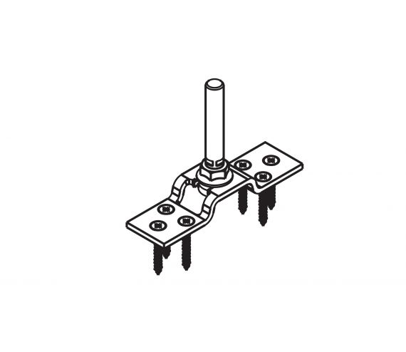 TOP FIXING PLATE, WITH BOLT M12 AND FIXING SCREWS (TYPE JUNIOR 250 A)