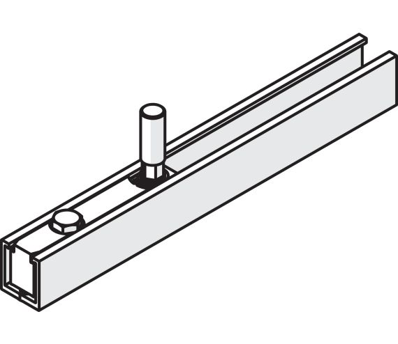 TOP FIXED SUSPENSION WITH SUSPENSION PLATE AND SUSPENSION BOLT M10 FOR POCKET DOOR SOLUTION