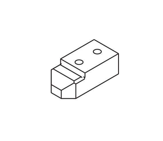 TOP TRACK FASTENING FOR REMOVABLE TOP TRACK FOR A MAX. DOOR CLEARANCE WITH 850 MM FOR HAWA JUNIOR 80