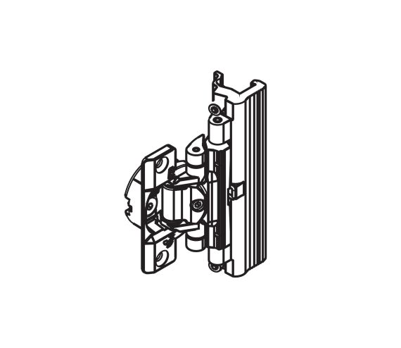 CONCEALED HINGE WITH DAMPER, NICKEL-PLATED, 3 PIECES