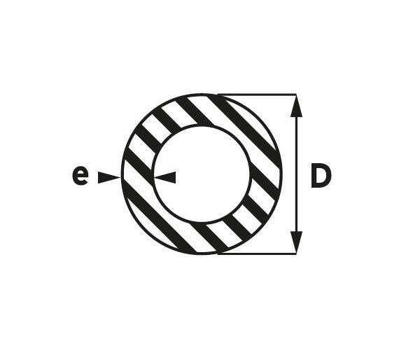 ALU ROND BUISPROFIEL DIA 25 DIKTE 2 MM BRUT