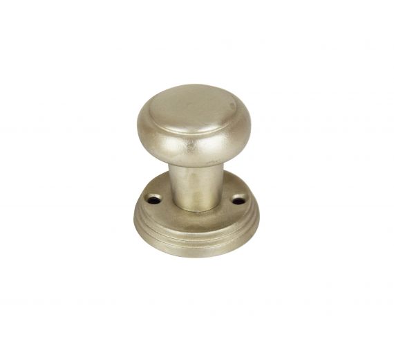 PAAR DEURKNOP POTL50 R1-DIN-38MM VEROUDERD ZILVER (AS) ZONDER BB 50MM