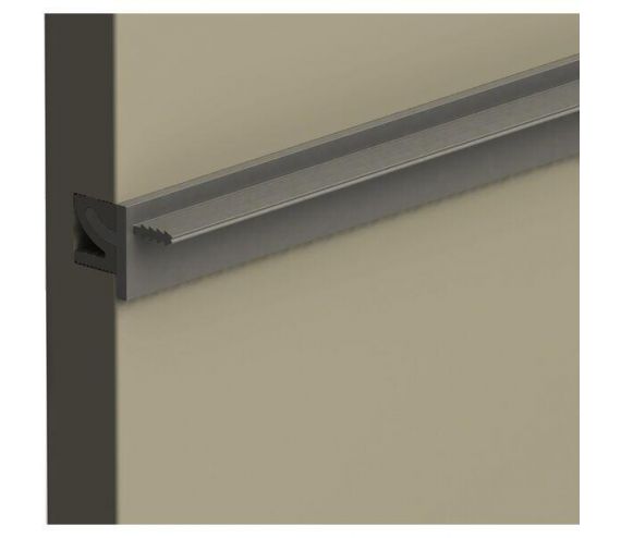 Wall Sys plank / corpussteun 19 mm, om op te hangen, natuurlijk geanodiseerd aluminium
