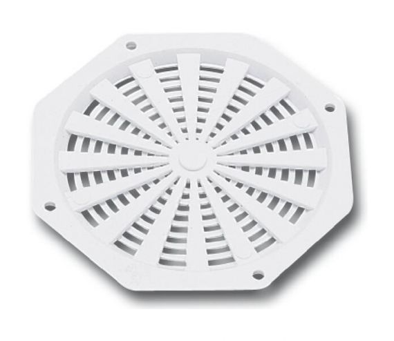 Achthoekige ventilatierozet, diameter toevoer 63 mm, KS wit