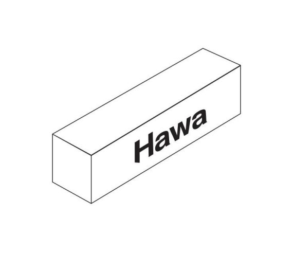 FITTING SET HAWA PORTA 60/100 H/HC AND HAWA DIVIDO 100 H, SYNCHRO, FOR 2 WOODEN DOORS