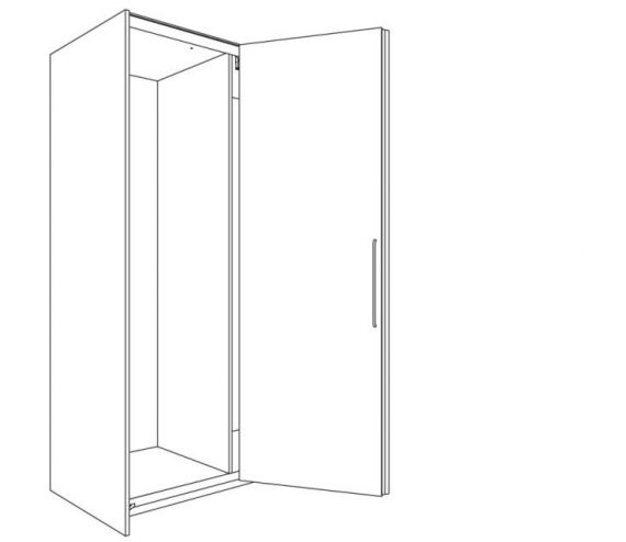 HAWA FOLDING CONCEPTA, LEFT L: 1420 MM, H: 1250-1850 MM, ALU PLAIN ANODIZED