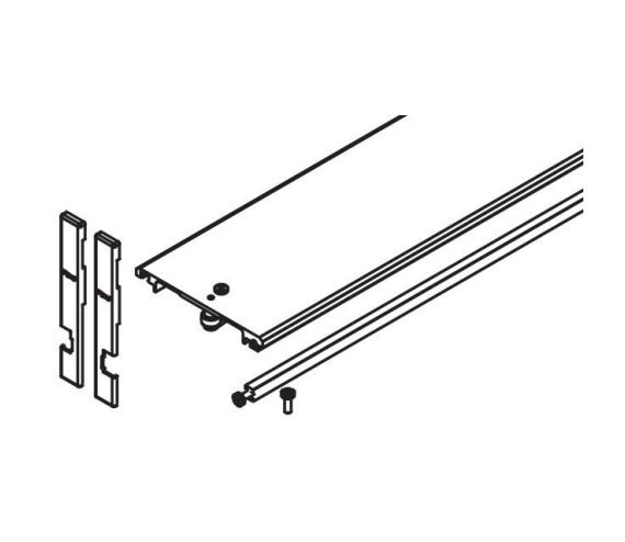 HAWA CONCEPTA 3 CONNECTOR TOP 110 MM, LENGTE 500 MM, VOOR TWEE PIVOT-/SCHUIFDEUREN