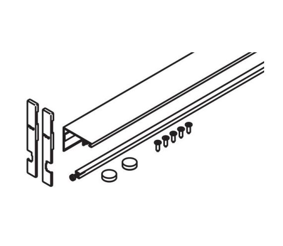 HAWA CONCEPTA 3 CONNECTOR TOP 55 MM, LENGTE 560 MM, VOOR BUITENAANSLUITING OP KAST