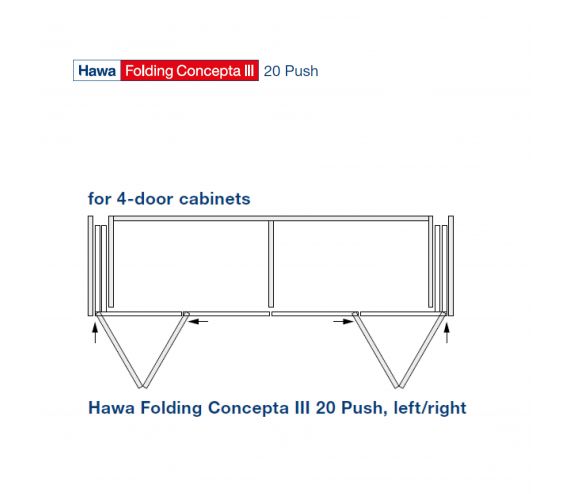 Folding concepta III 20 push 2 Links 2 Rechts, geanodiseerd