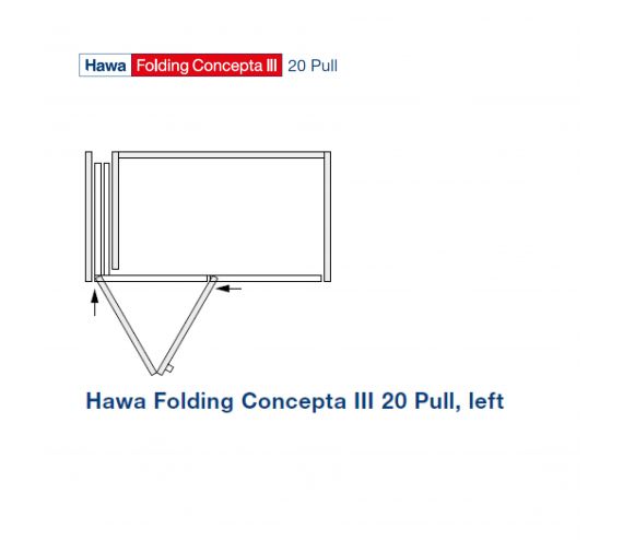 Folding concepta III 20 pull 2 Links, zwart geanodiseerd