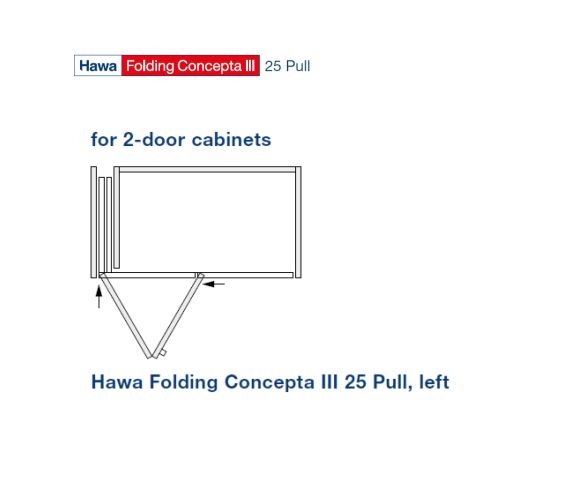 Folding concepta III 25 pull 2 Links, geanodiseerd