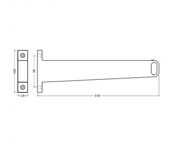 HERMETA EINDSTEUN LINKS 310 MM F1 MAT ZWART