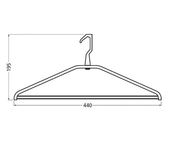 KLEDINGHANGER GARDELUX F1 1262 MAT ZWART