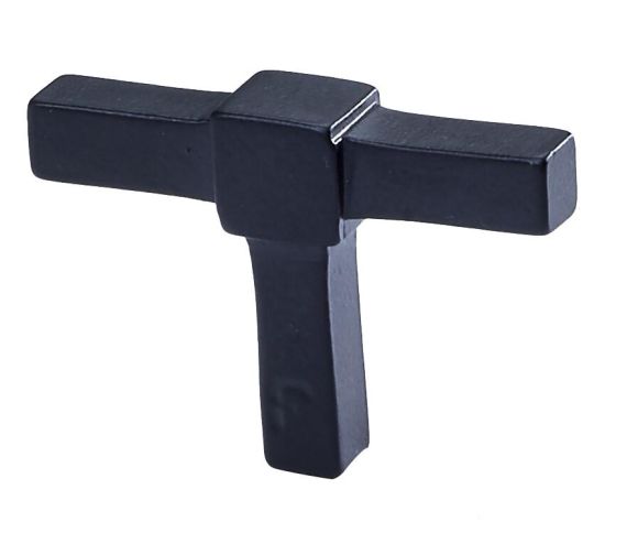 JOLIE KNOP CROSS MESSING ZWART 50X35X8MM