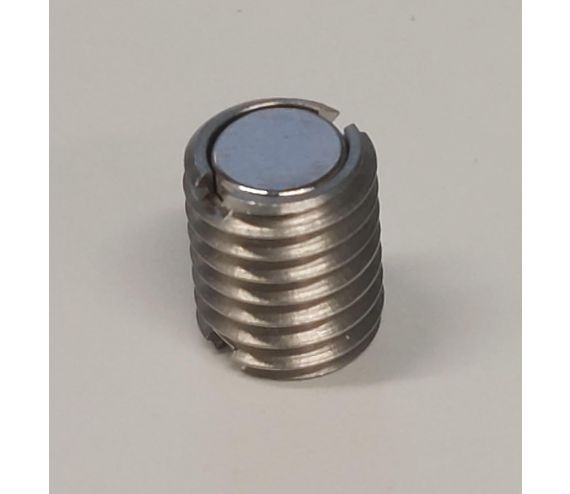 Magneetsysteem in de hoogte regelbaar  M10x12mm, Neodymium N50 met buitenschroefdraad M8, aan beide