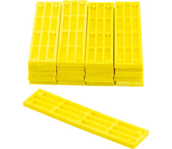 RECTAVIT AFSTANDSHOUDERS PVC AFSTANDSHOUDERS IN PVC, 20X100X4MM GEEL 1000 STUKS / ZAK