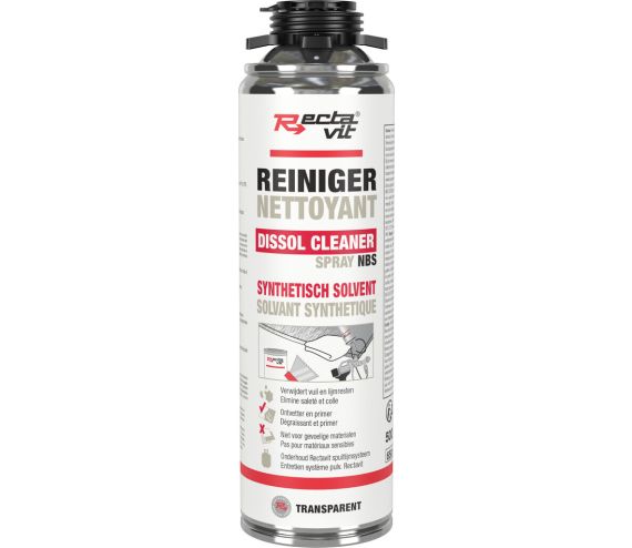 RECTAVIT DISSOL CLEANER SPRAY NBS KLEURLOOS SYNTHETISCH OPLOSMIDDEL. 500ML TRANSPARANT