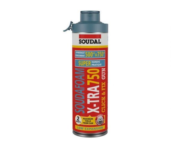 ISOLATIESCHUIM SOUDAL 1 K-XTRA 750 BOX 10 STUKS 500 ML