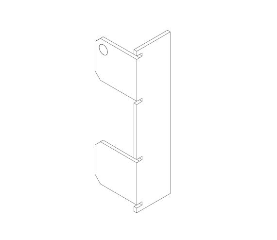 XINNIX PLINT XP50 EINDSTUKJE ALU PLAAT 1MM GELAKT RAL9005SA30 - VERPAKKINGSEENHEID 10 ST