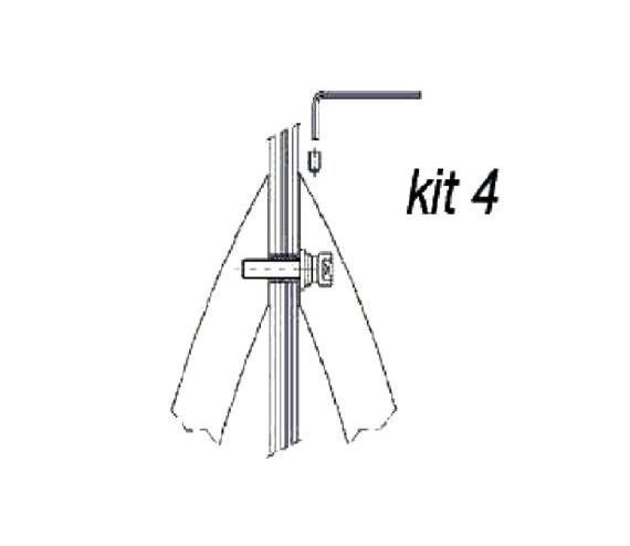 DID BEVESTIGINGSKIT PAAR HOUT/GLAS VK15 M6 INOX BORING 10MM: KIT-4 / 15 mm REDONDO