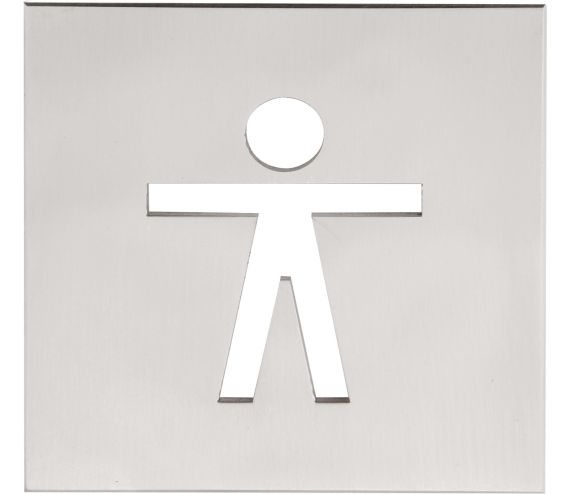 "FORMANI LSQP100D PICTOGRAM MAN VIERKANT 10X10CM MAT:SQUARE LSQP100D PICTOGRAM ""MAN"" TE VERLIJMEN